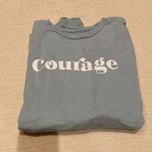 ramble & co blue courage crew neck